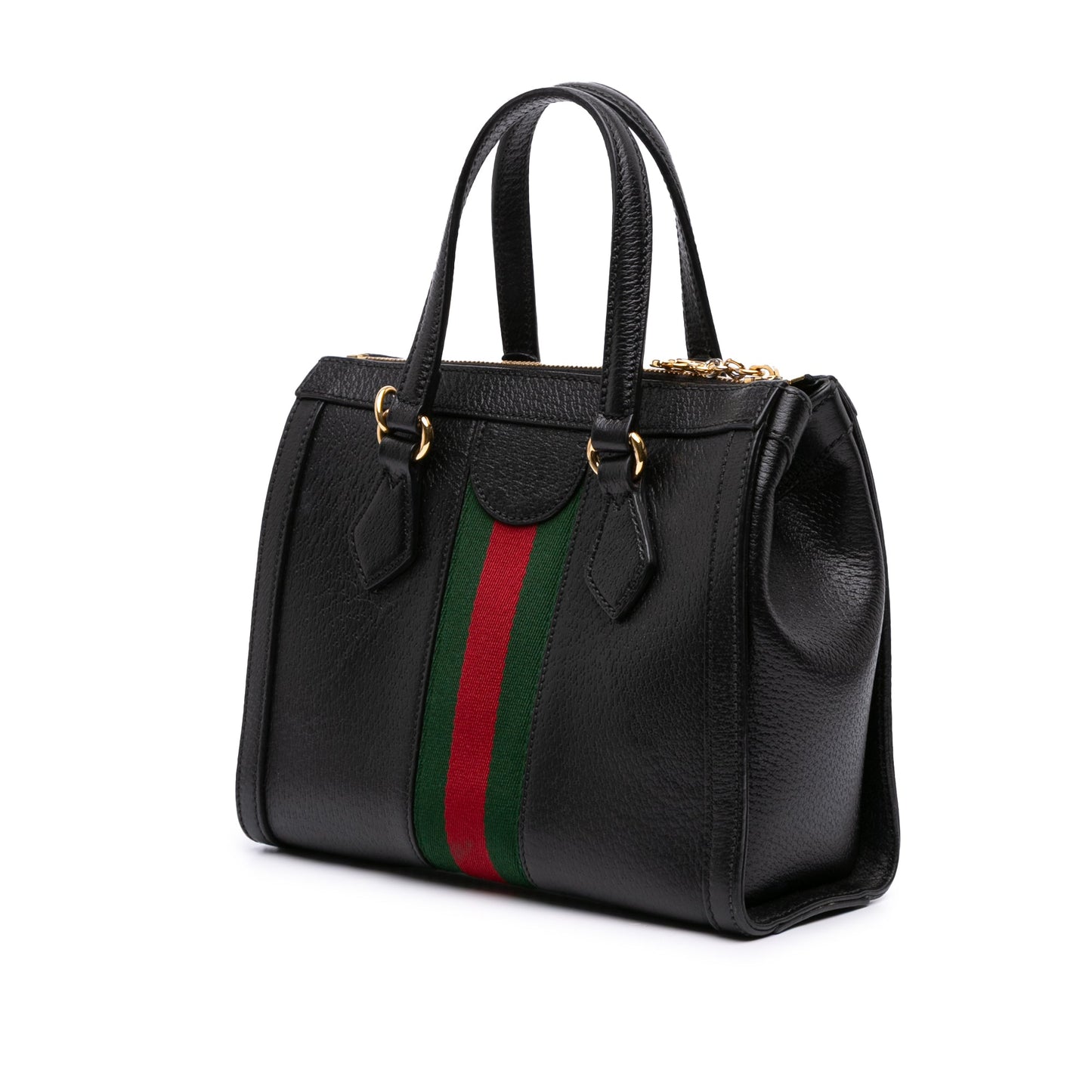 Gucci Small Leather Web Ophidia Satchel