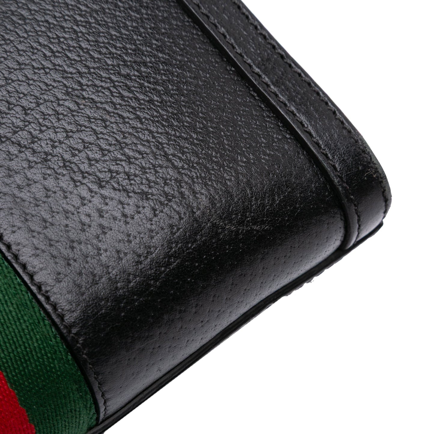 Gucci Small Leather Web Ophidia Satchel