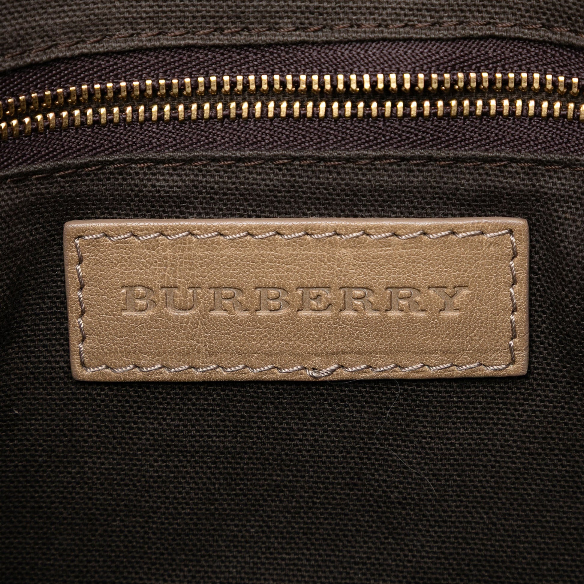 Burberry Smoke Check Coated Canvas Bartow Hobo