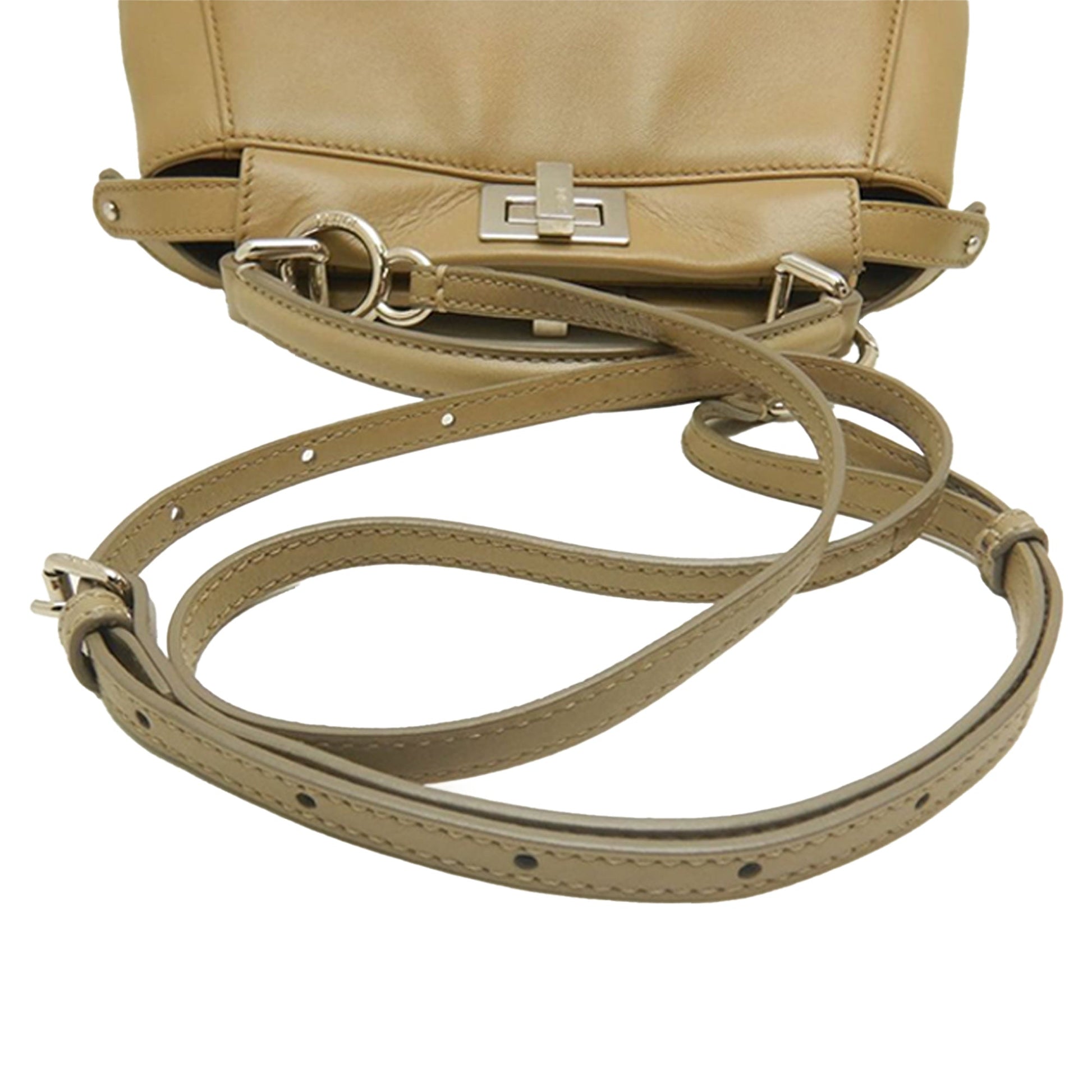 Fendi Mini Leather Selleria Peekaboo Iconic Satchel