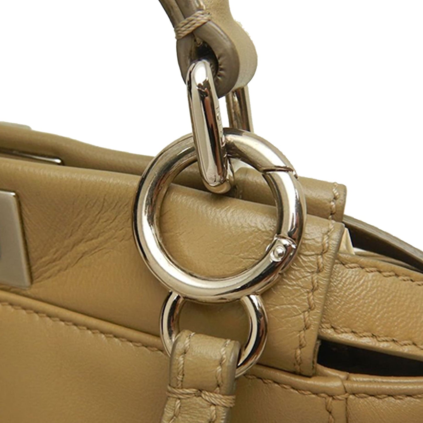 Fendi Mini Leather Selleria Peekaboo Iconic Satchel
