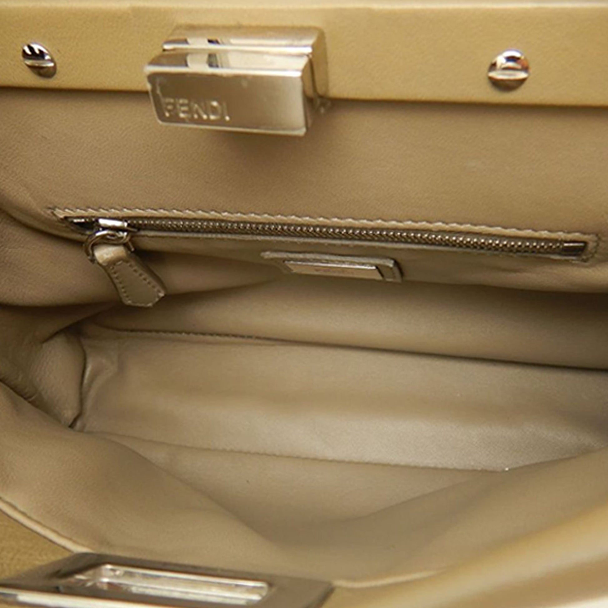 Fendi Mini Leather Selleria Peekaboo Iconic Satchel