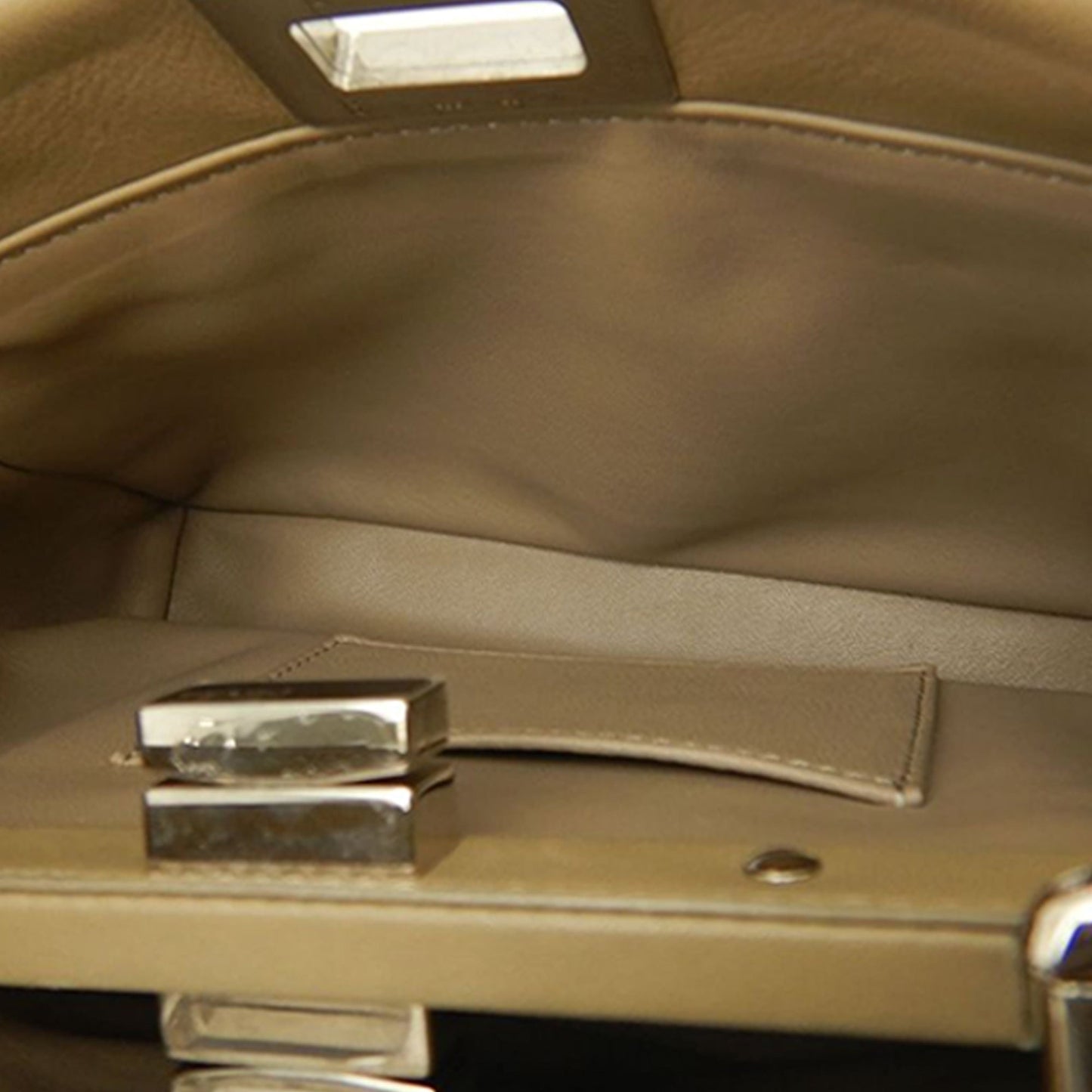Fendi Mini Leather Selleria Peekaboo Iconic Satchel