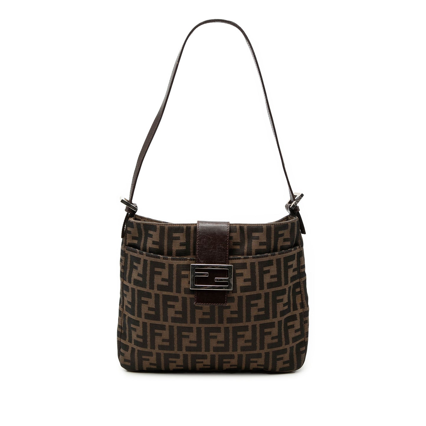 Fendi Zucca Canvas Shoulder Bag