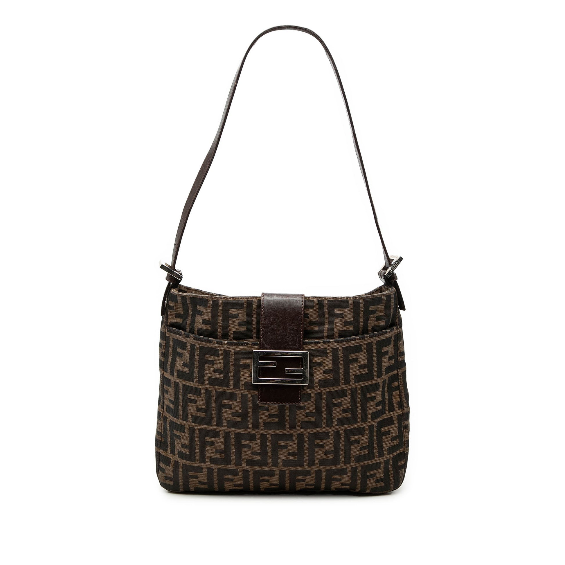 Fendi Zucca Canvas Shoulder Bag