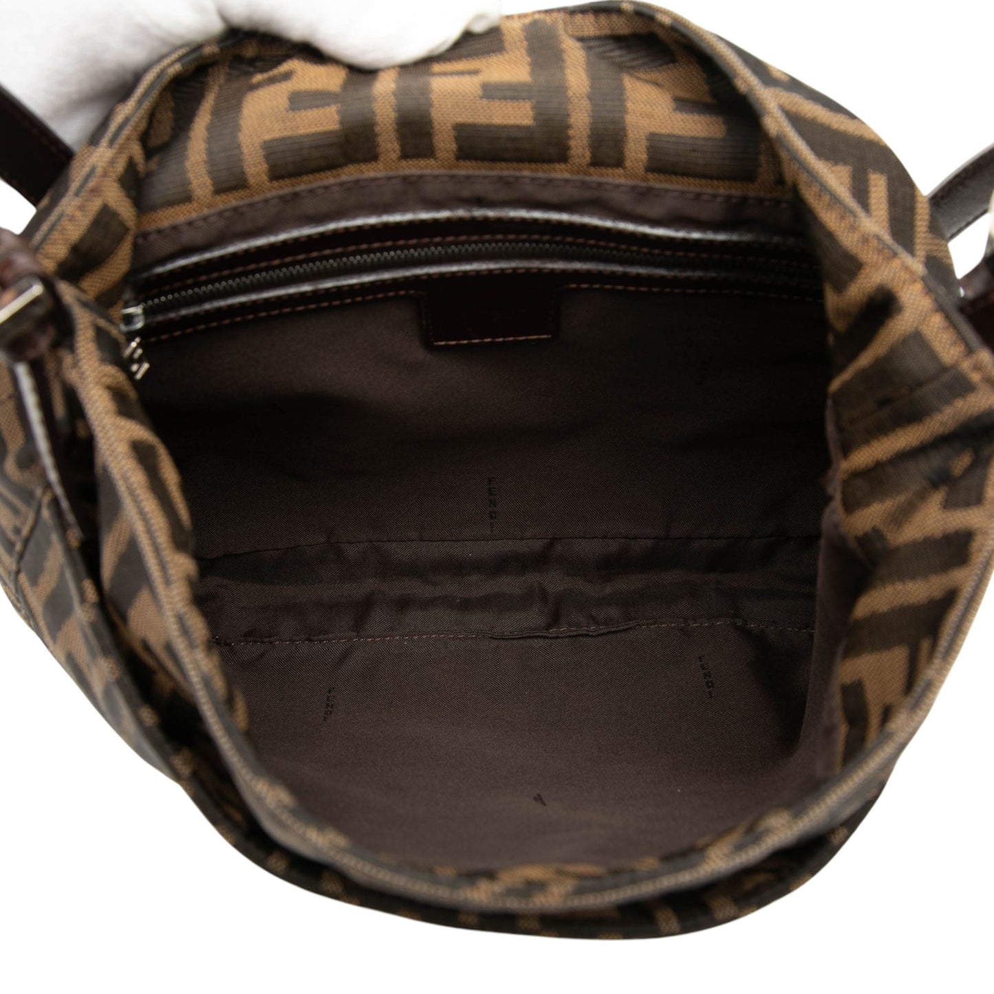 Fendi Zucca Canvas Shoulder Bag