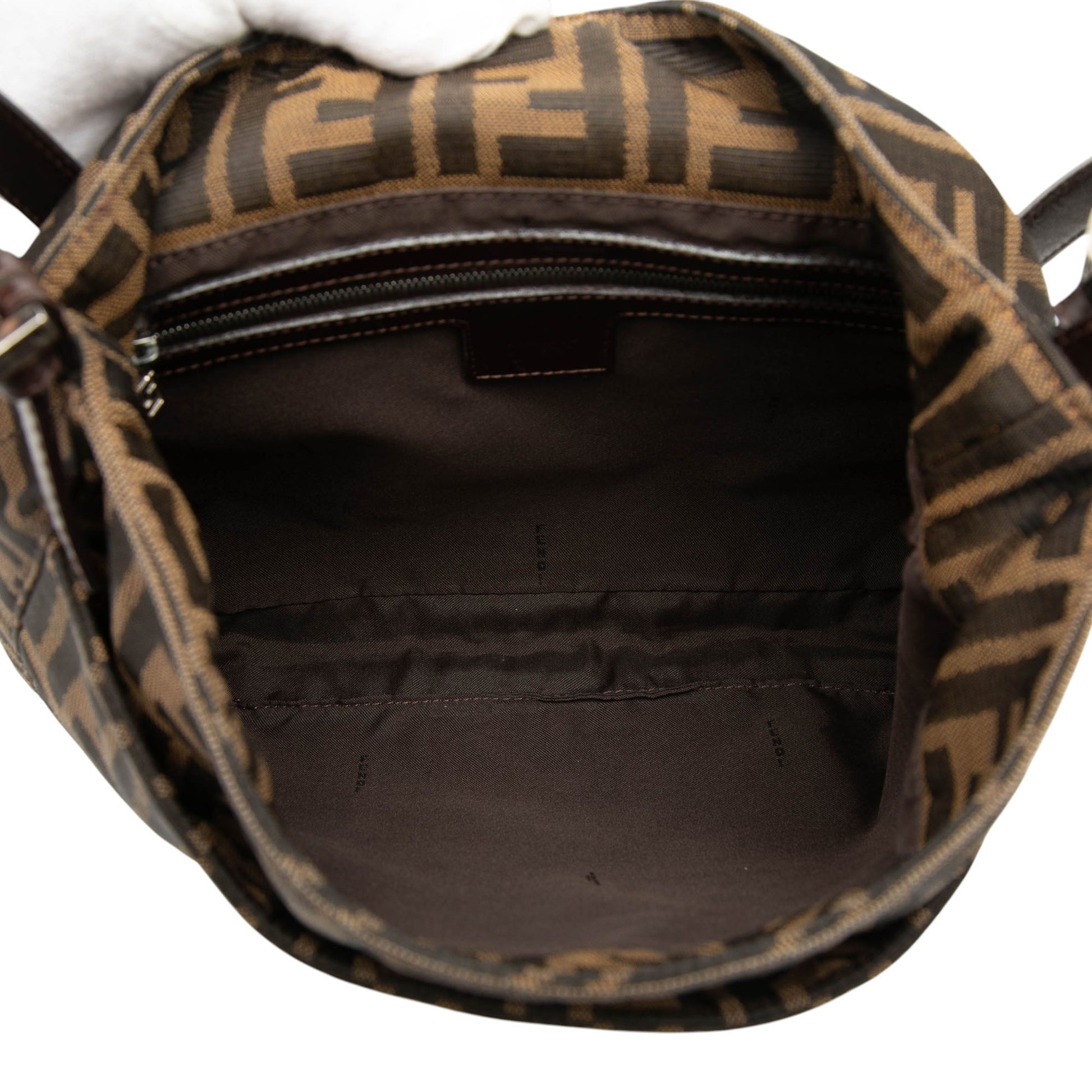 Fendi Zucca Canvas Shoulder Bag