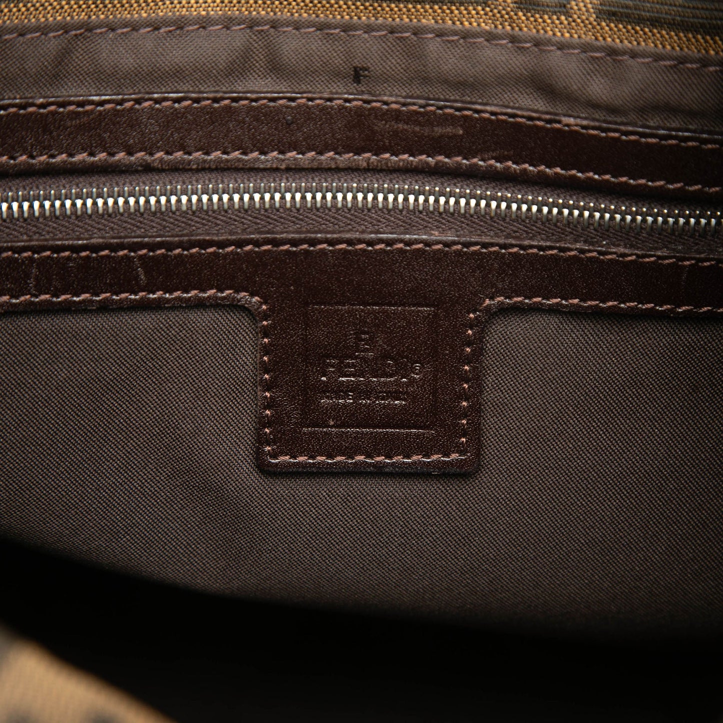 Fendi Zucca Canvas Shoulder Bag