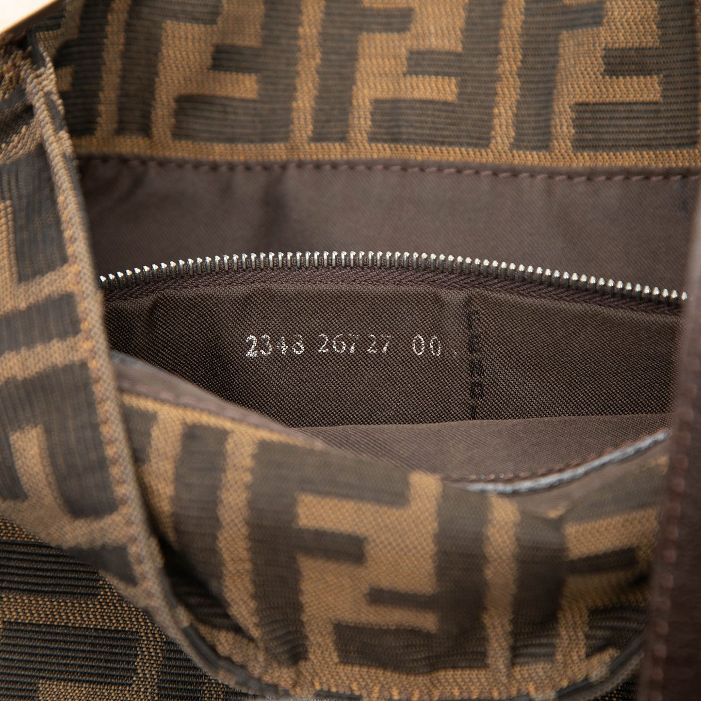 Fendi Zucca Canvas Shoulder Bag
