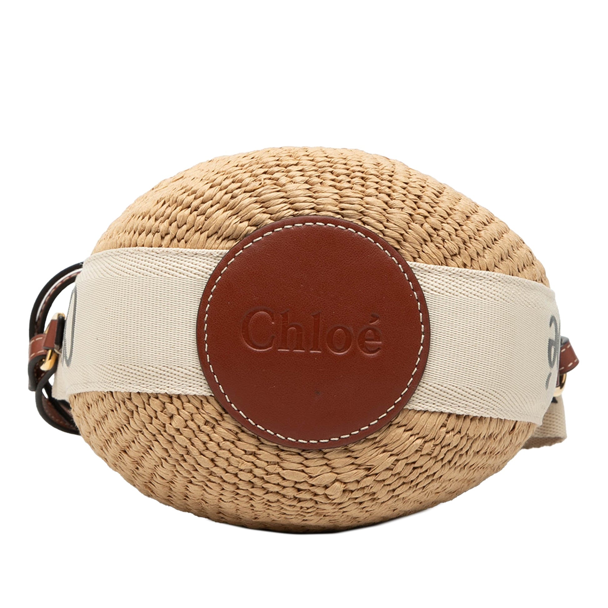 Small Raffia Woody Basket Bag
