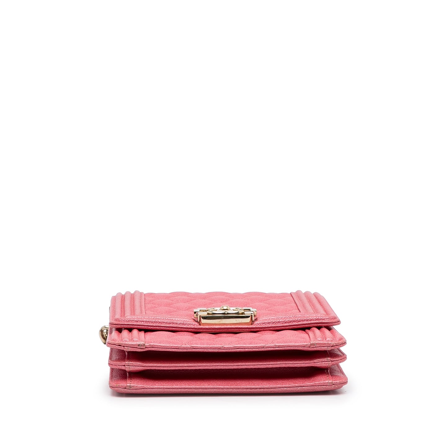Chanel Quilted Caviar North South Boy Flap