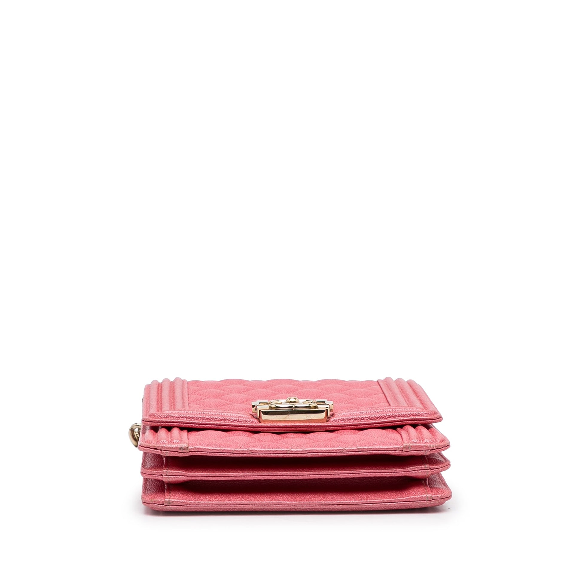Chanel Quilted Caviar North South Boy Flap