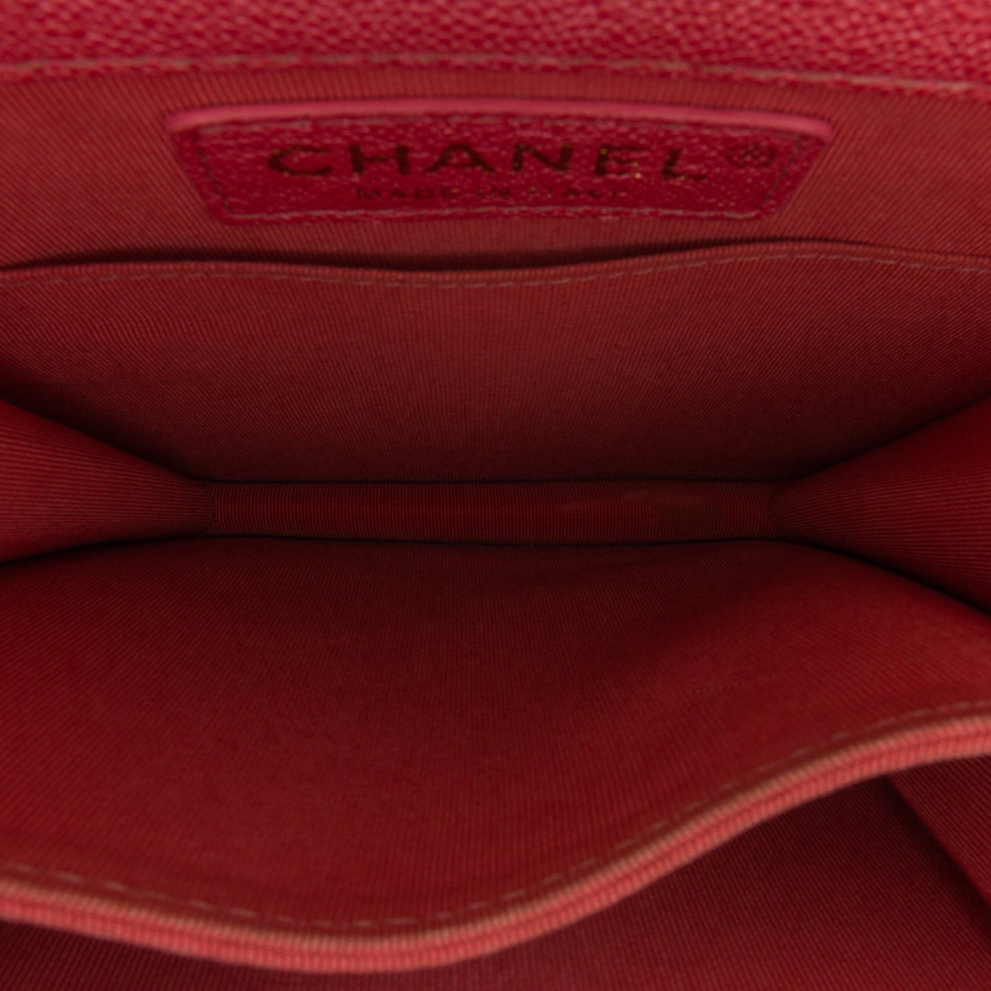 Chanel Quilted Caviar North South Boy Flap