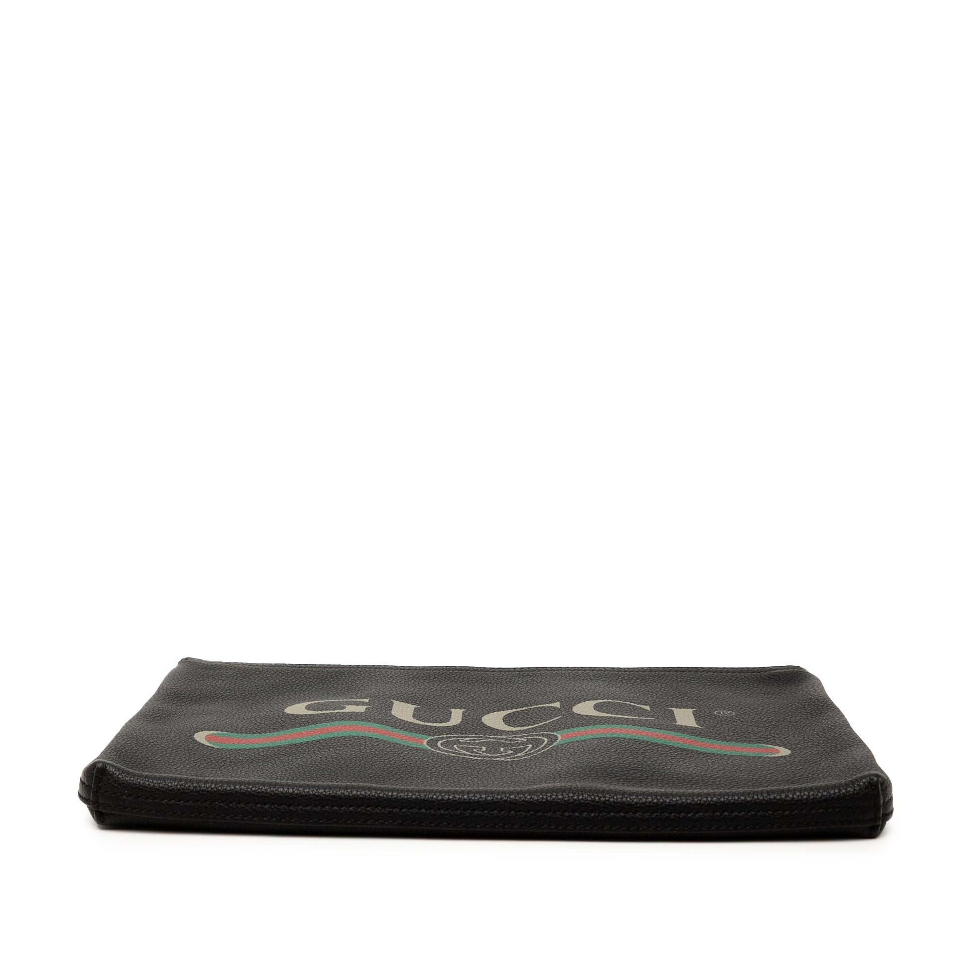 Gucci Medium Leather Logo Portfolio Clutch