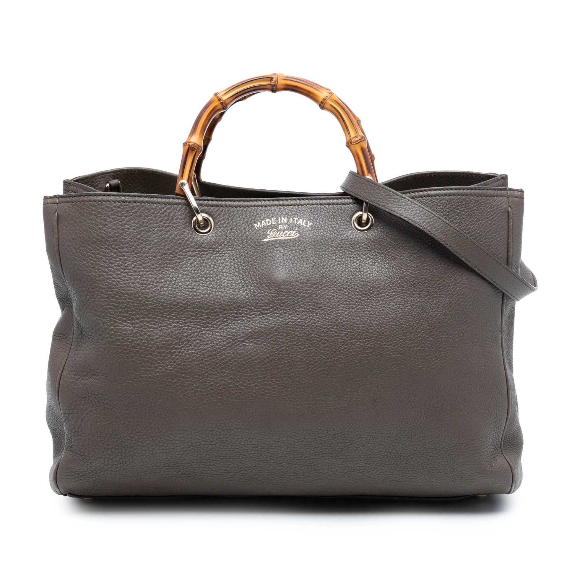 Gucci Large Calfskin Bamboo Shopper Satchel
