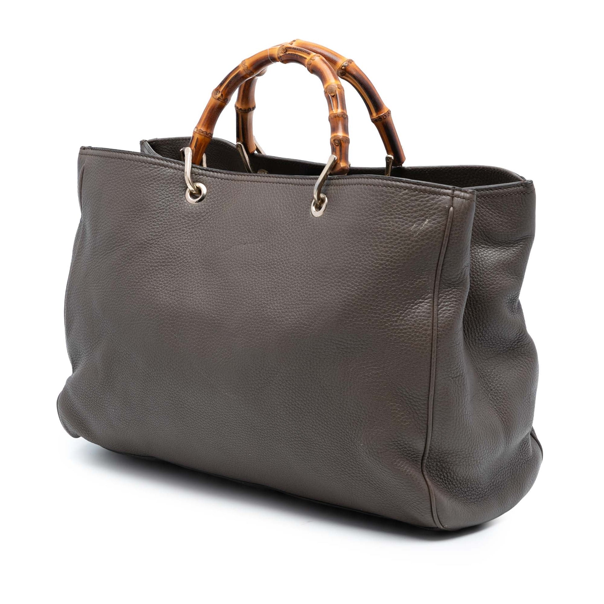 Gucci Large Calfskin Bamboo Shopper Satchel