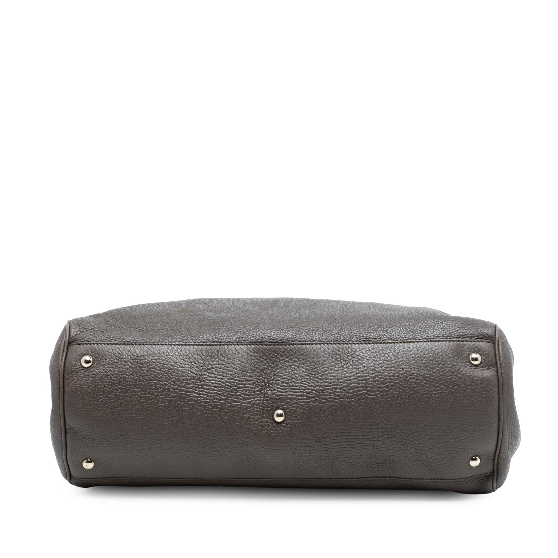 Gucci Large Calfskin Bamboo Shopper Satchel