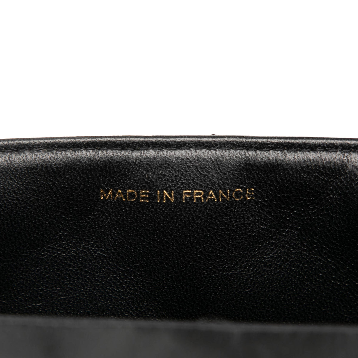 Chanel Small Square Quilted Lambskin Straight Single Flap — Black