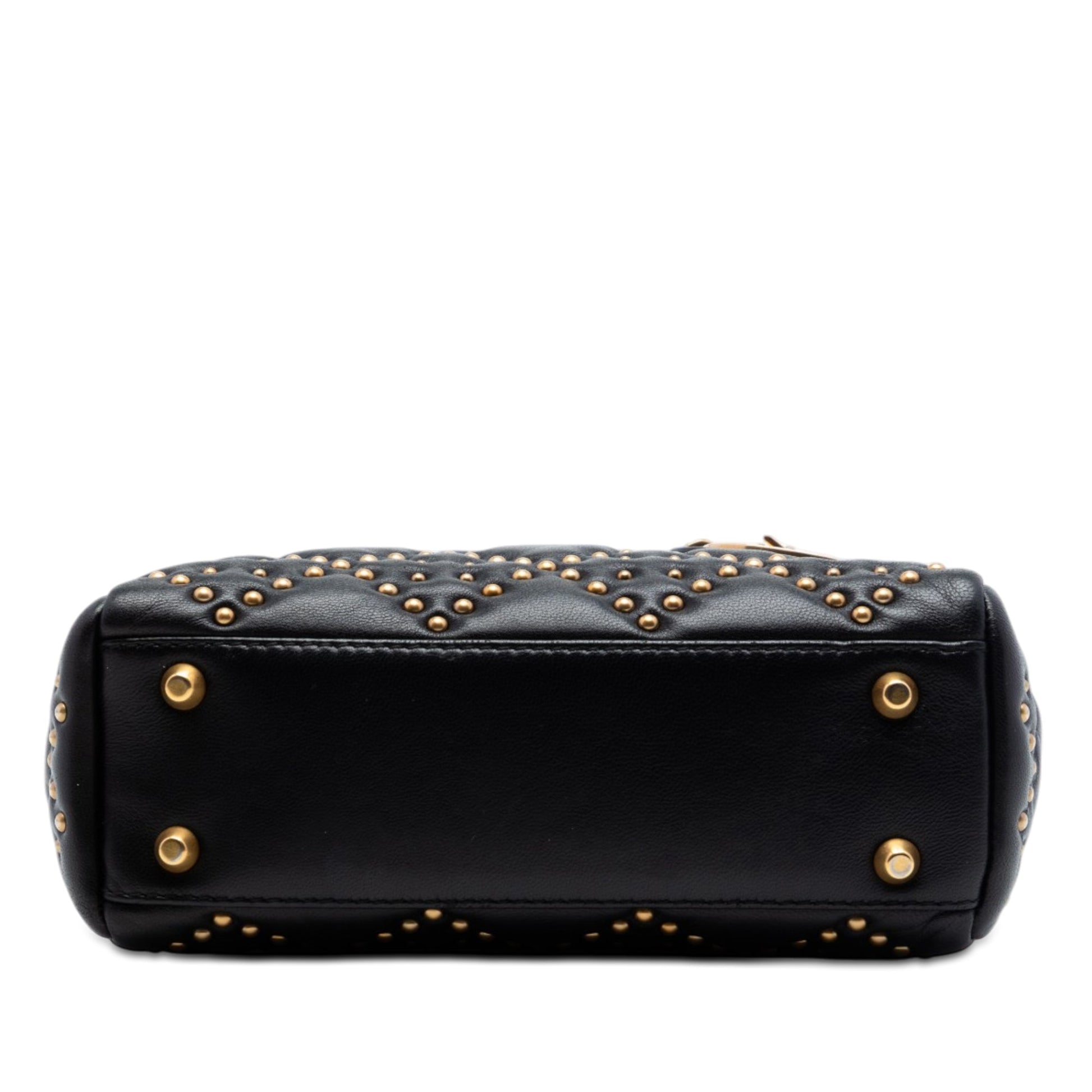 Dior Mini Lambskin Cannage Studded Supple Lady Dior