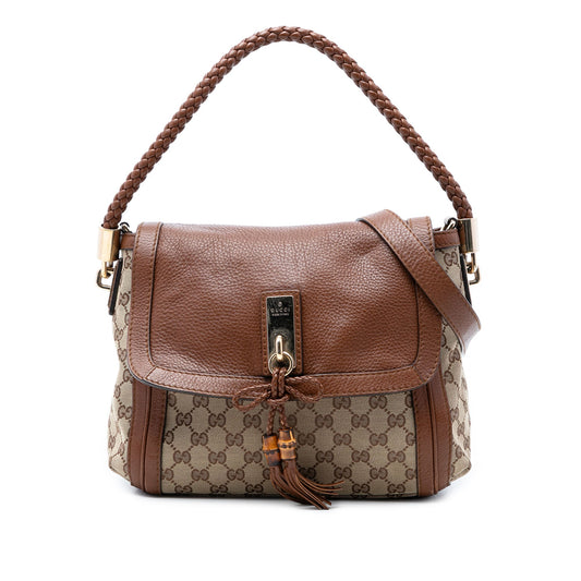 Gucci GG Canvas Bella Flap Satchel