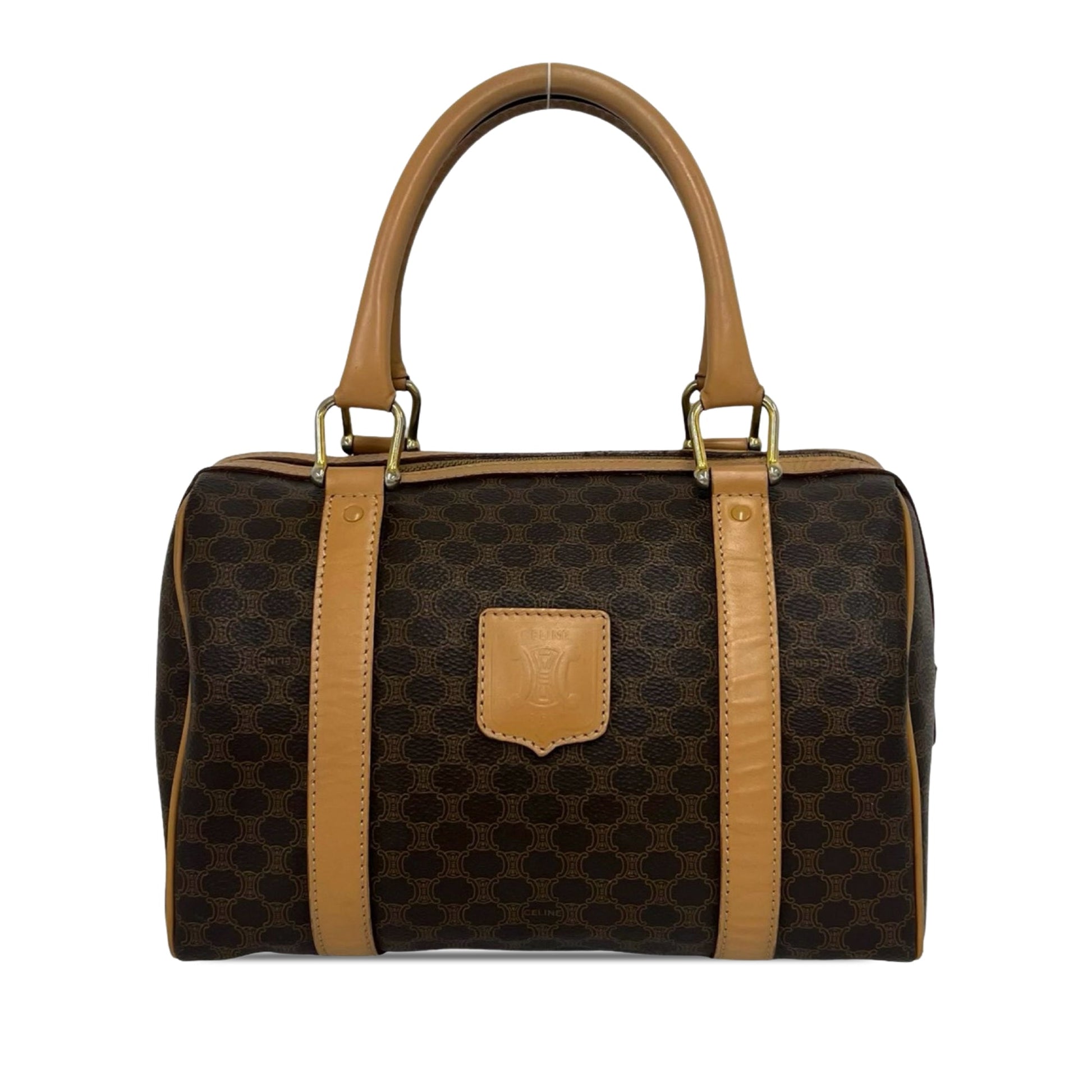 Celine Macadam Coated Canvas Boston Bag