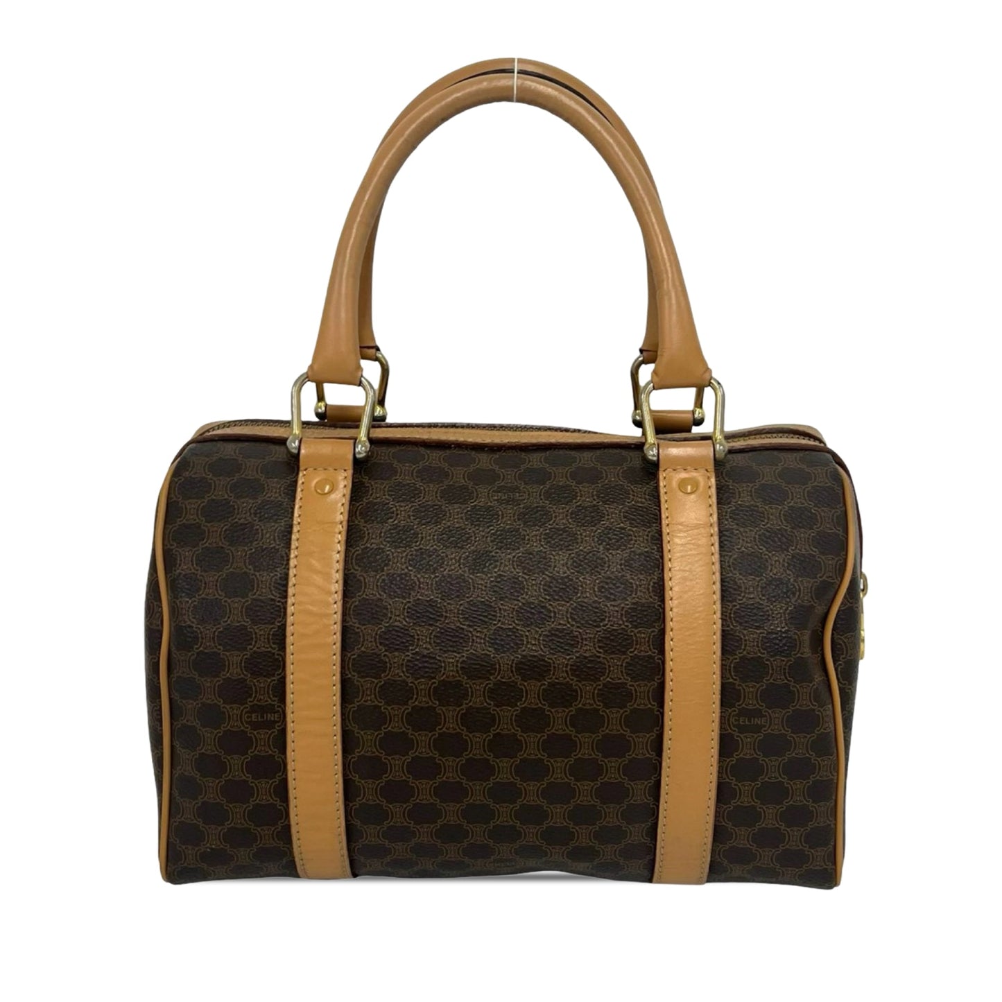 Celine Macadam Coated Canvas Boston Bag