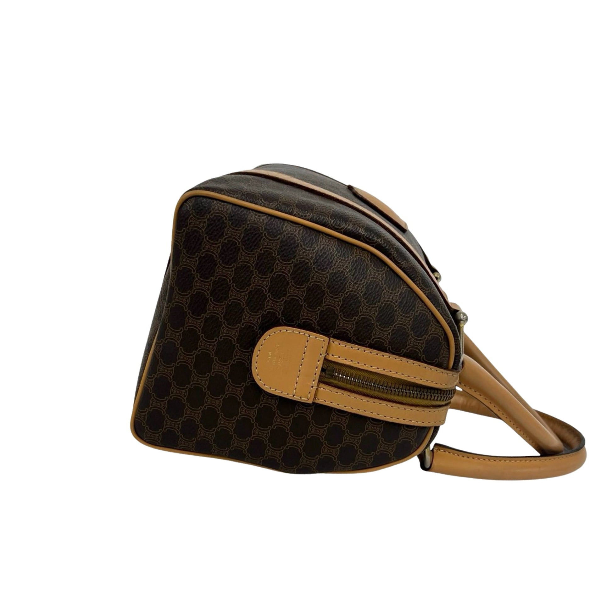 Celine Macadam Coated Canvas Boston Bag