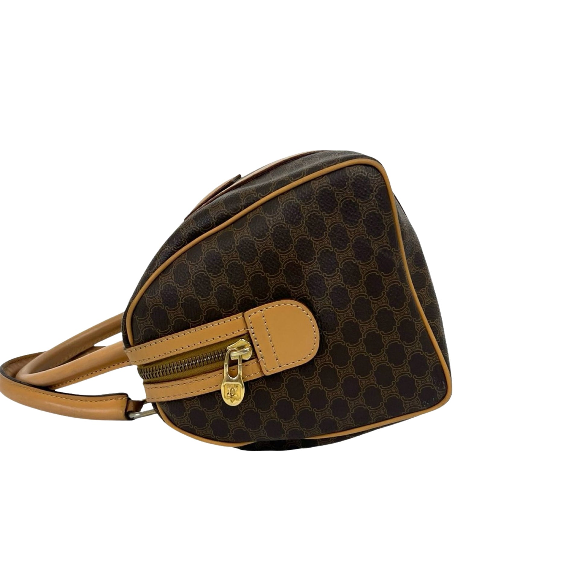 Celine Macadam Coated Canvas Boston Bag