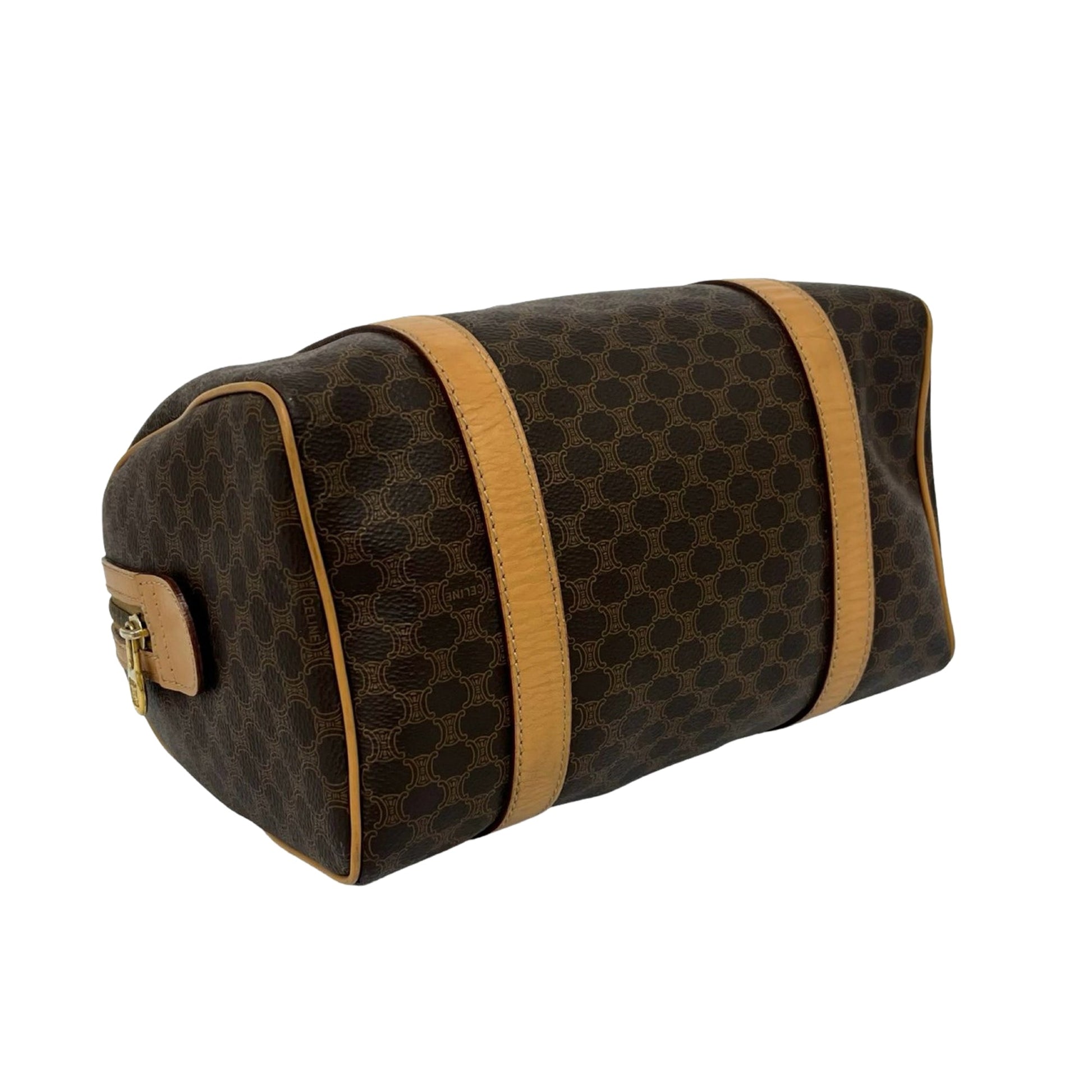 Celine Macadam Coated Canvas Boston Bag