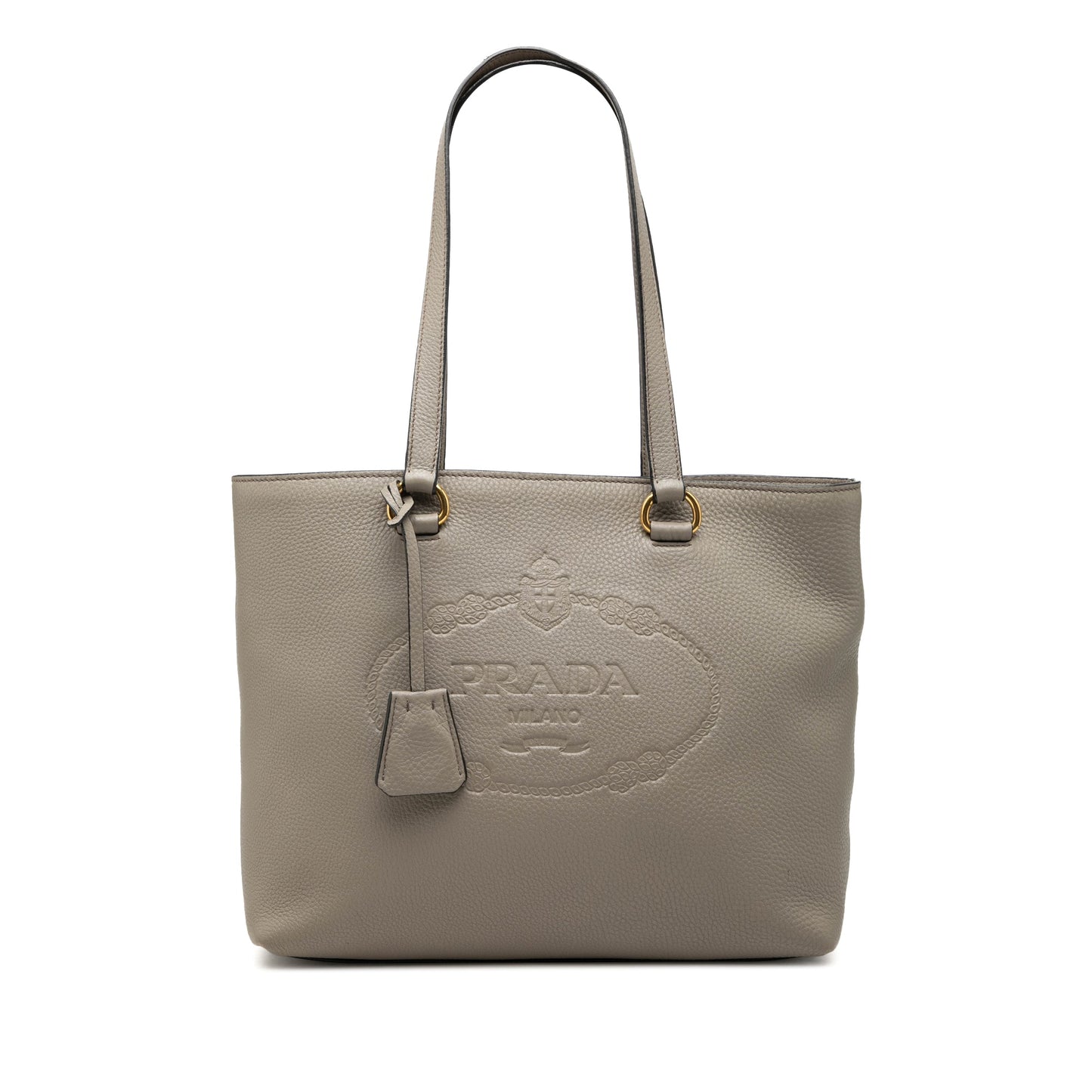 Prada Vitello Daino Canapa Logo Tote