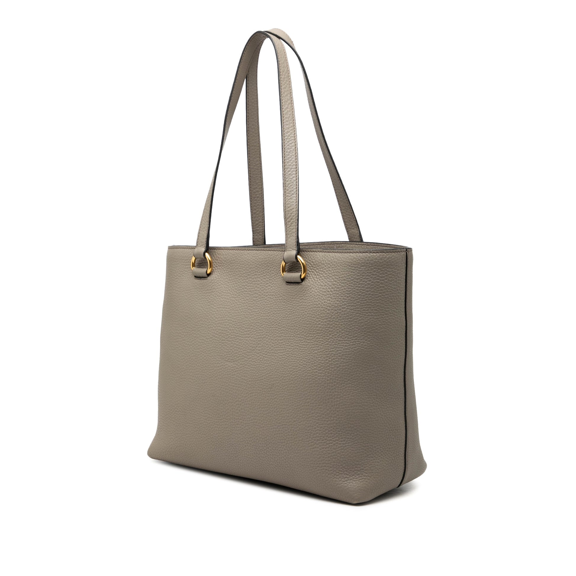 Prada Vitello Daino Canapa Logo Tote