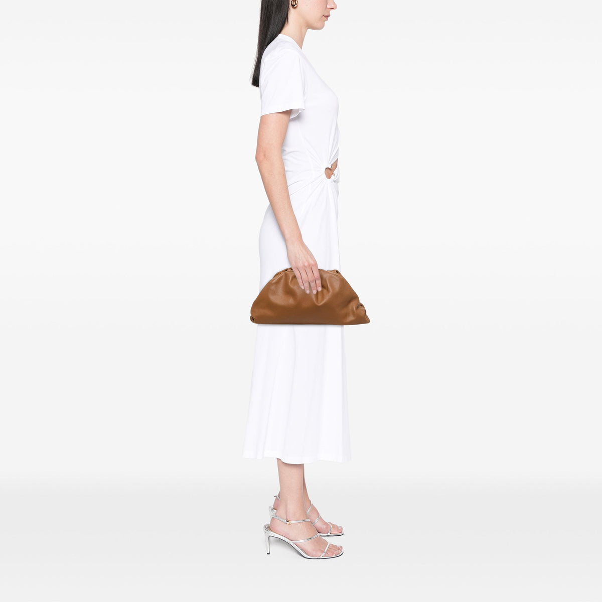 Bottega Veneta Lambskin The Pouch — Brown