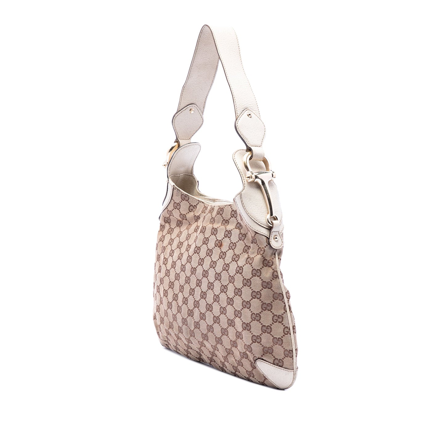 Gucci GG Canvas Horsebit Creole Hobo Bag