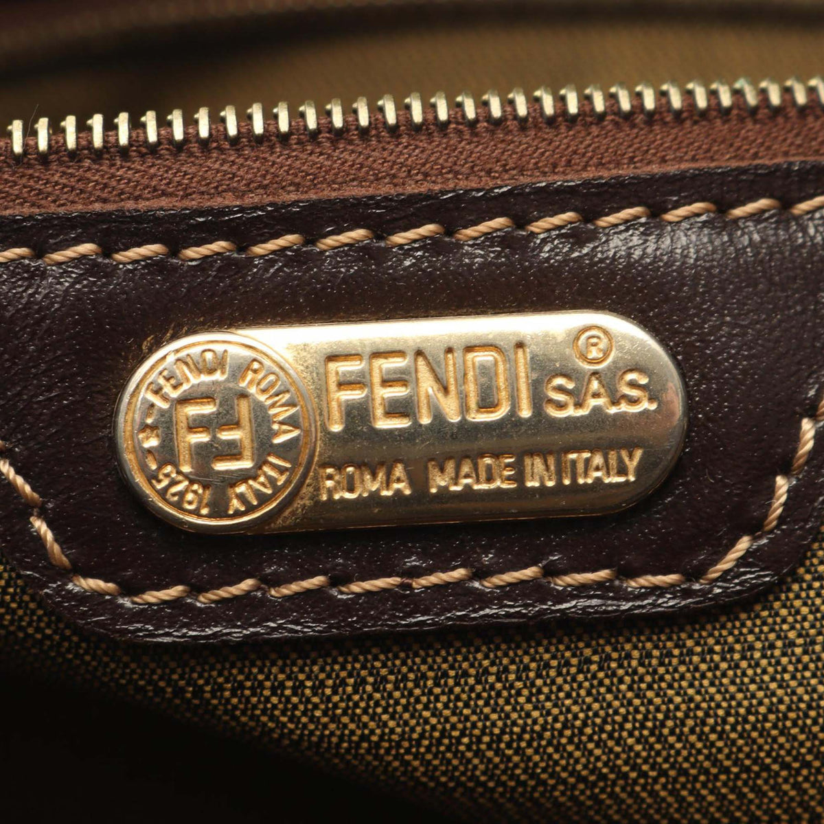 Fendi Zucca Canvas Dome Satchel