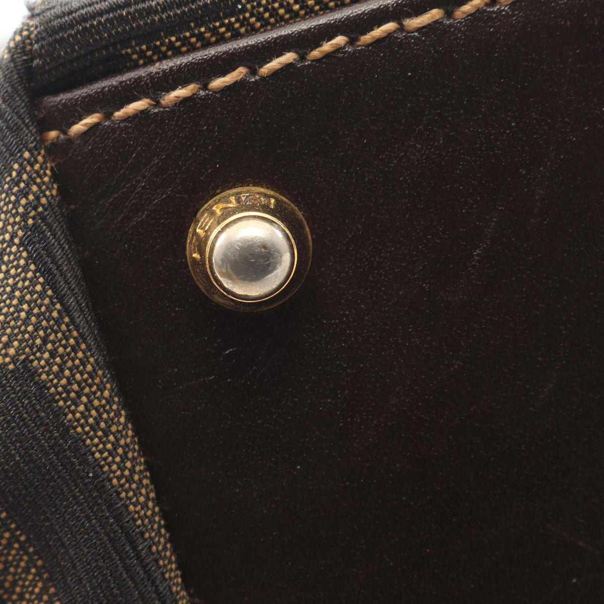 Fendi Zucca Canvas Dome Satchel