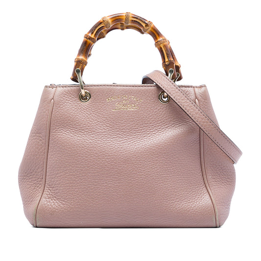 Gucci Mini Calfskin Bamboo Shopper Satchel