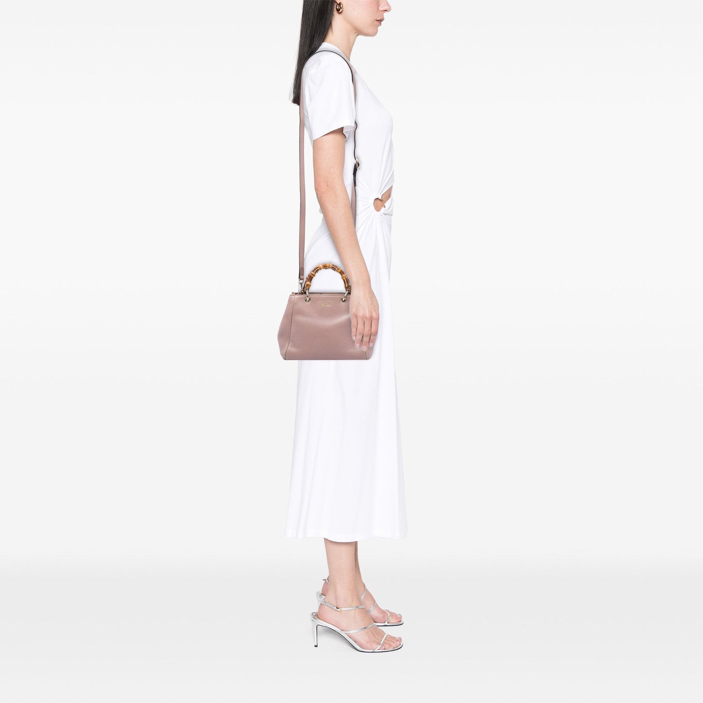 Gucci Mini Calfskin Bamboo Shopper Satchel