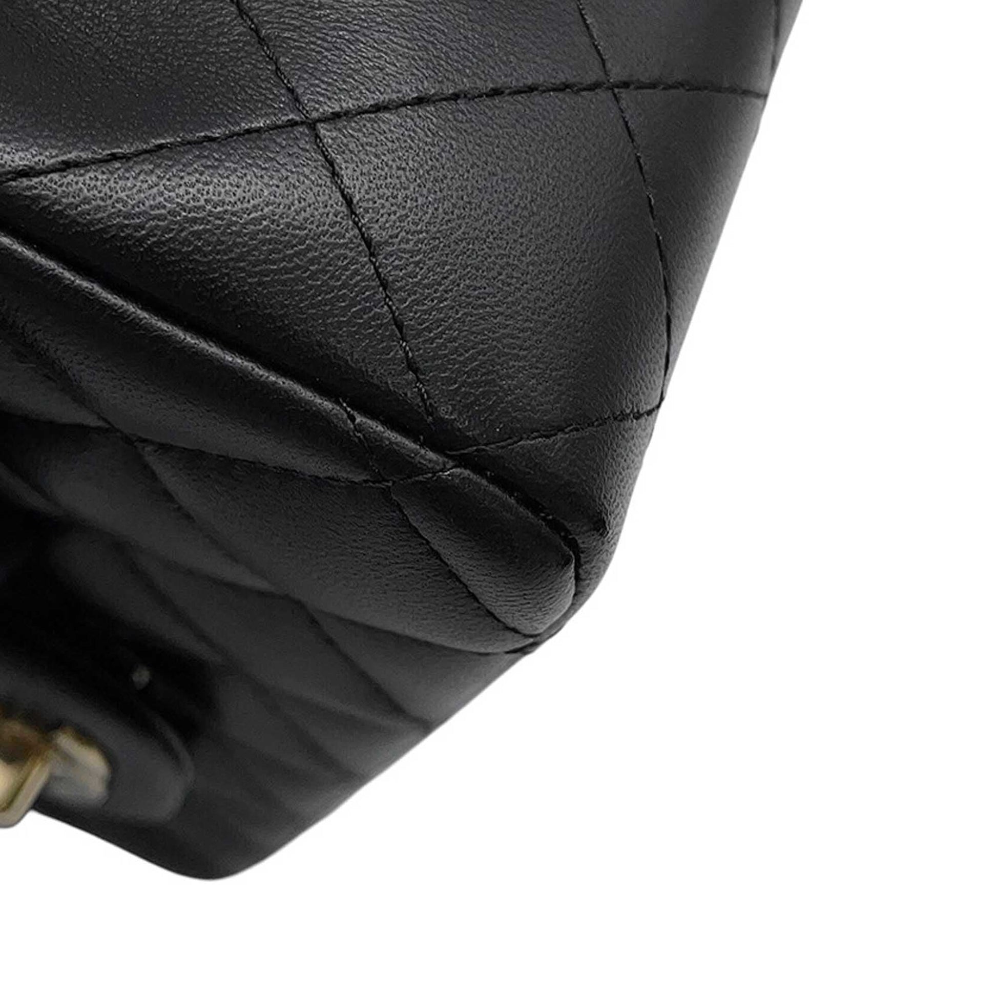 Chanel Mini Rectangular Classic Lambskin Top Handle Flap