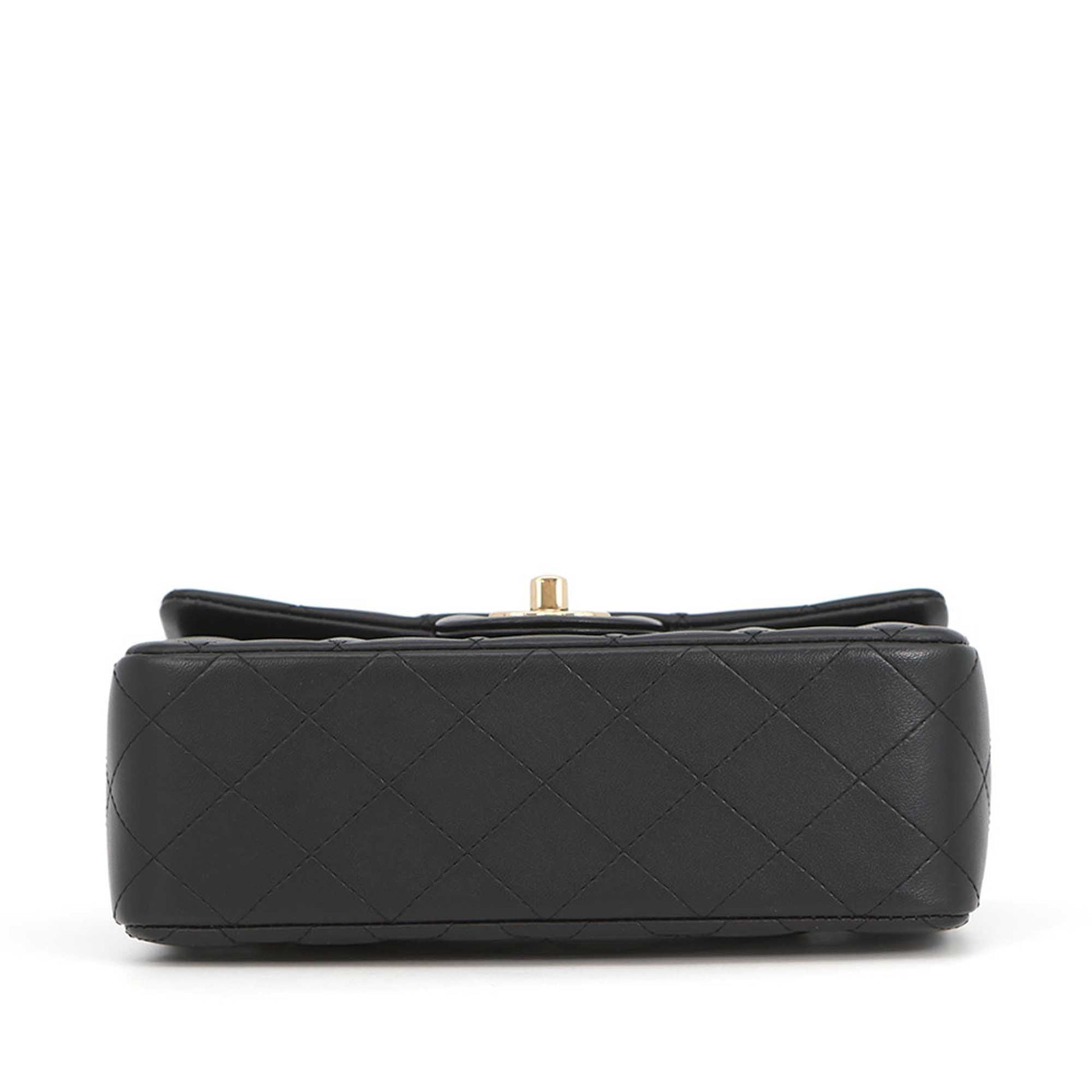 Chanel Mini Rectangular Classic Lambskin Top Handle Flap