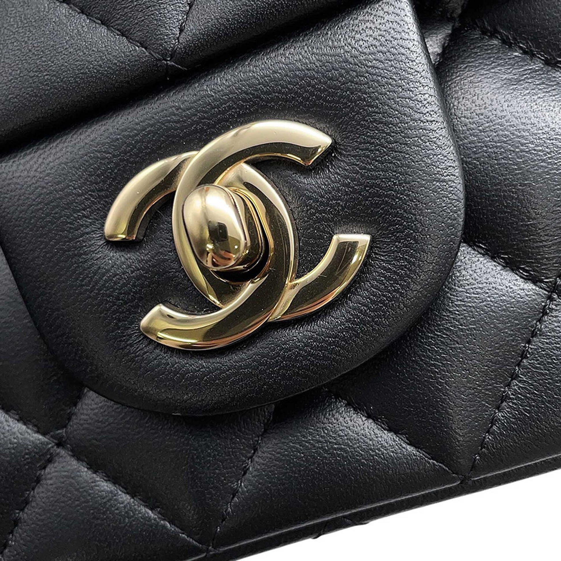 Chanel Mini Rectangular Classic Lambskin Top Handle Flap
