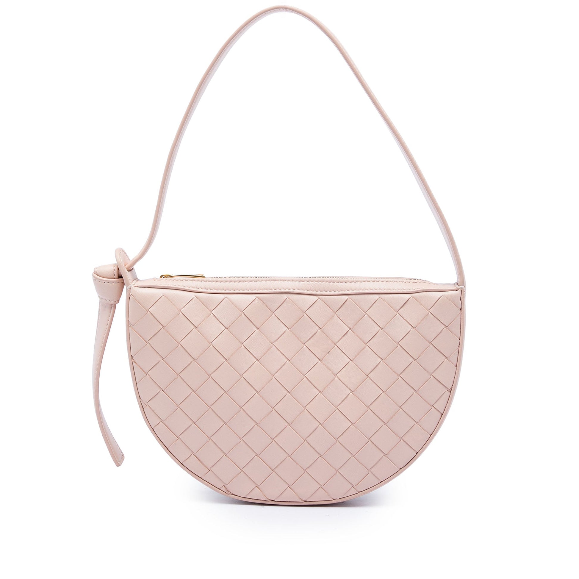 Bottega Veneta Mini Leather Intrecciato Sunrise Hobo