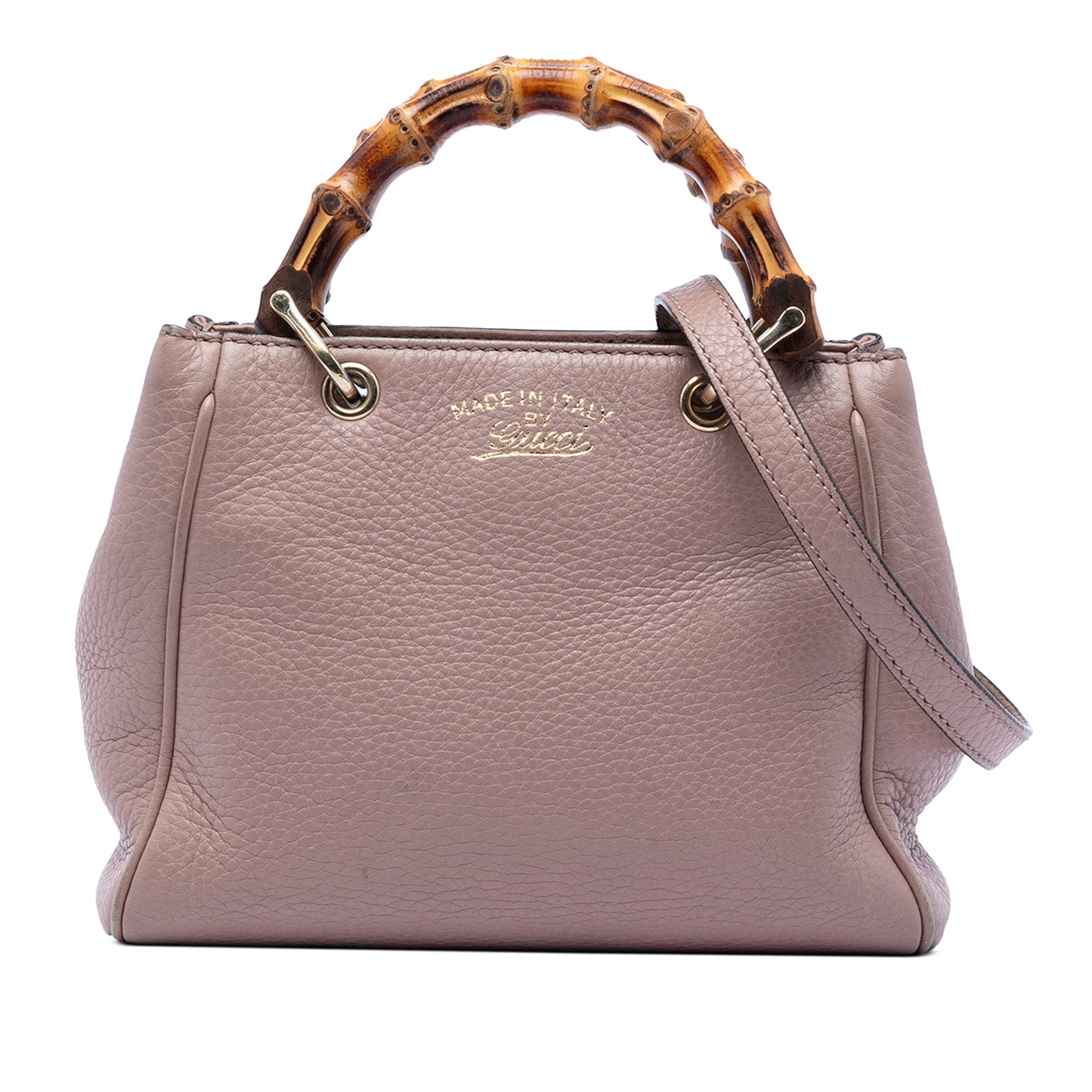 Gucci Mini Calfskin Bamboo Shopper Satchel