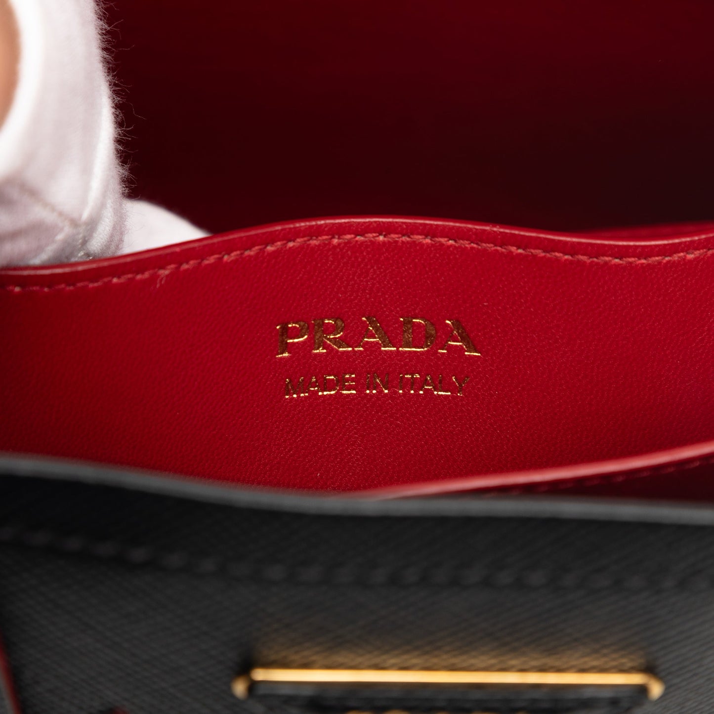 Small Saffiano Cuir Double Satchel