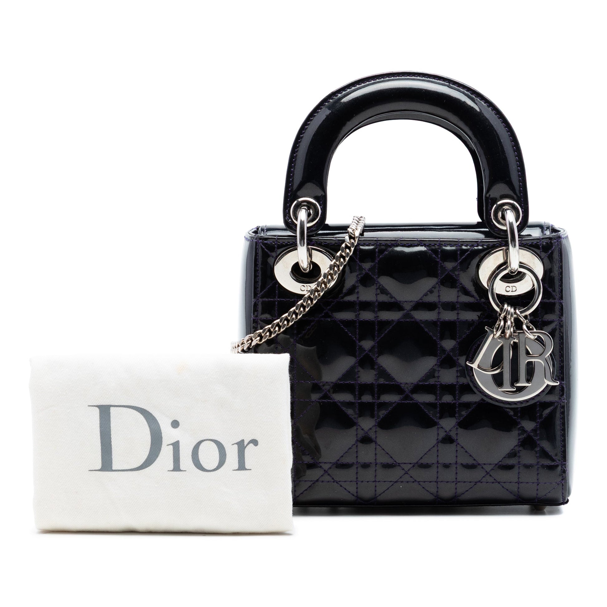 Dior Mini Patent Cannage Lady Dior