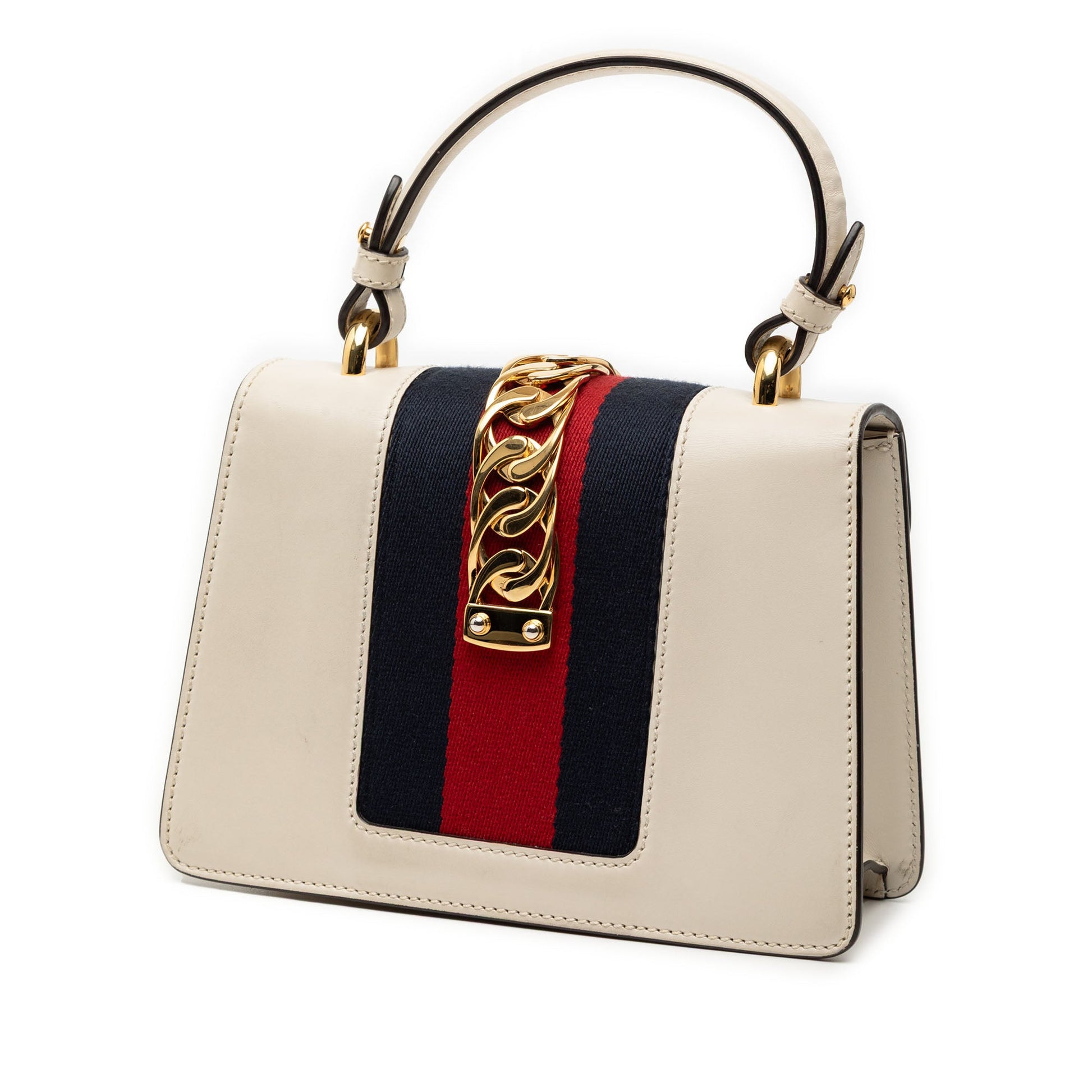 Gucci Mini Embroidered Leather Sylvie Satchel