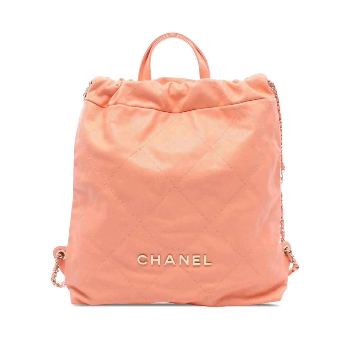 Chanel Large Quilted Shiny Calfskin 22 Backpack