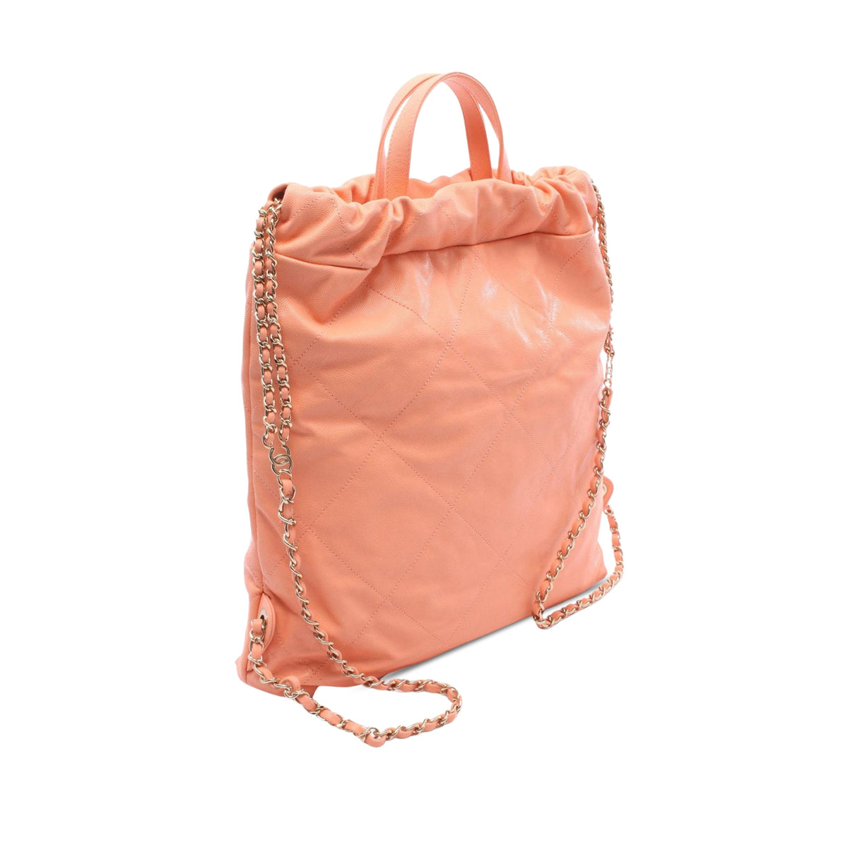 Chanel Large Quilted Shiny Calfskin 22 Backpack