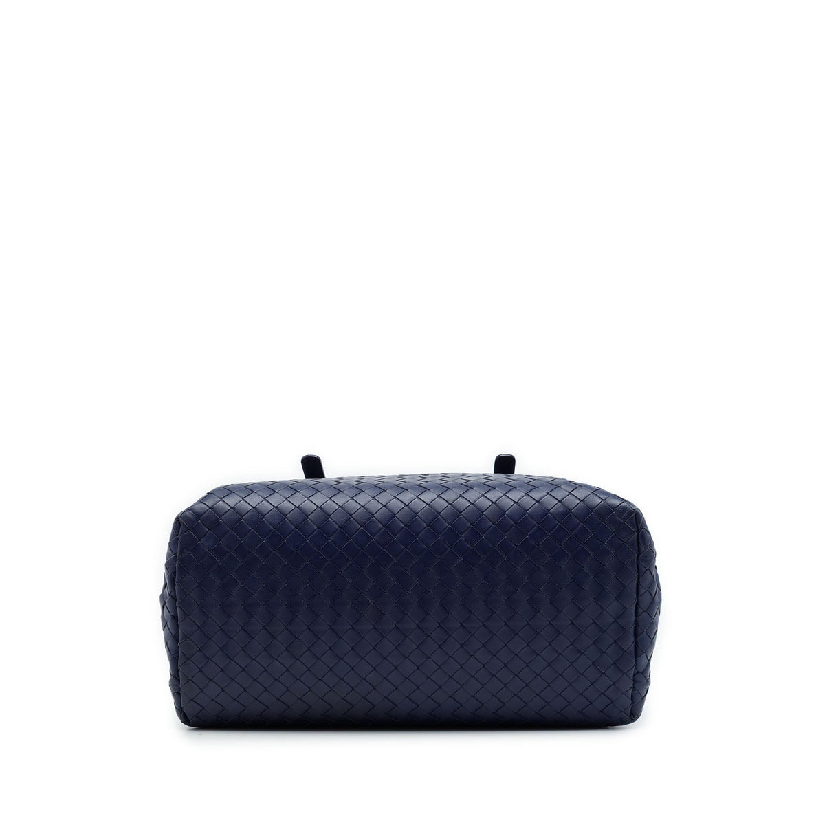 Bottega Veneta Small Nappa Intrecciato Roma Satchel — Blue