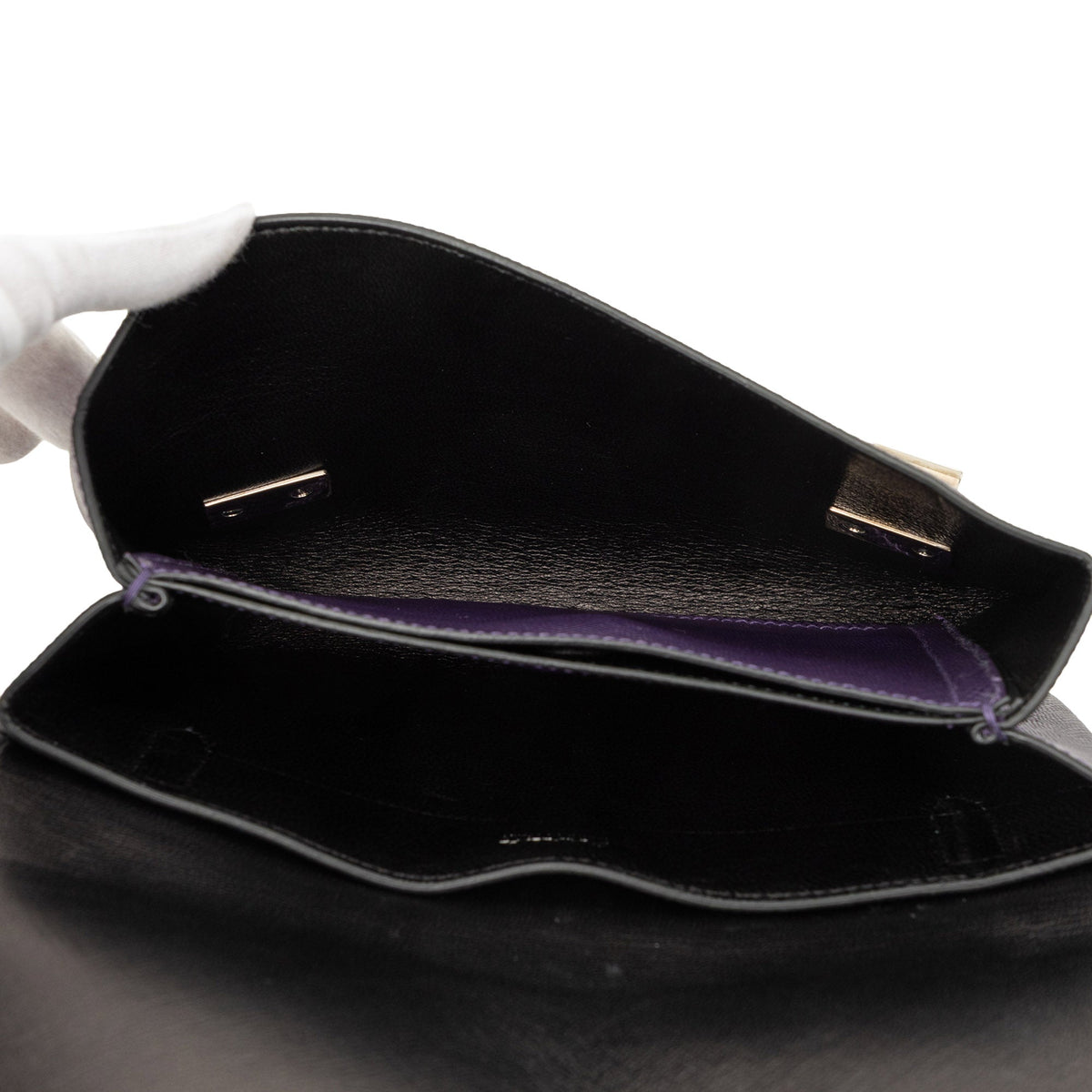 Prada Saffiano Cuir Twist Lock Chain Flap