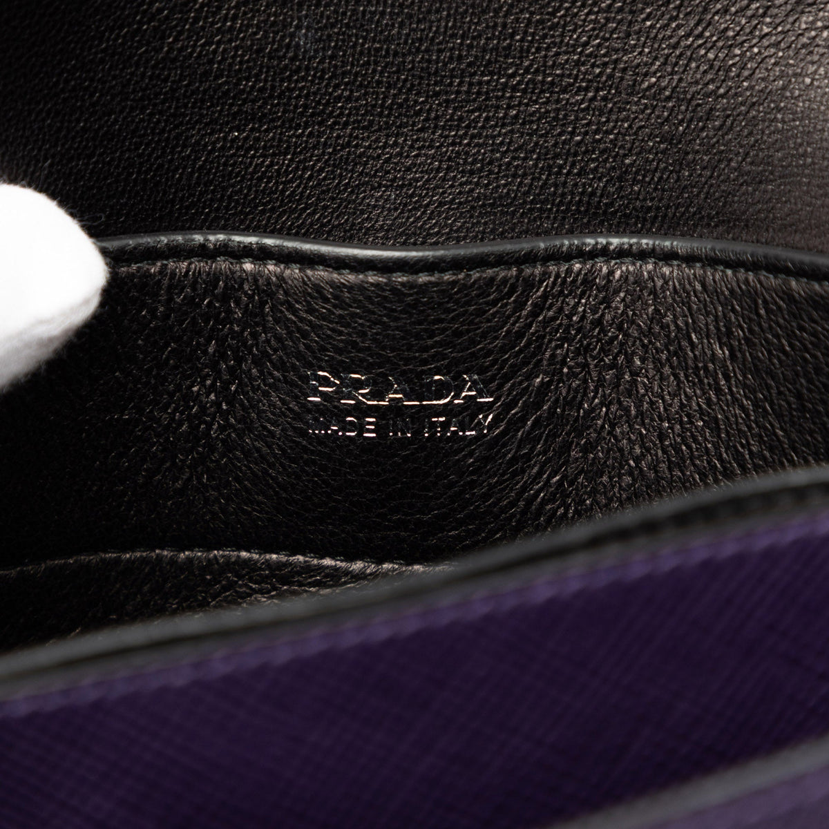 Prada Saffiano Cuir Twist Lock Chain Flap
